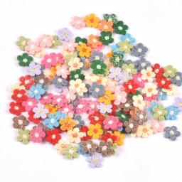 50 pçs/lote multicolorido laço flor apliques para diy chapéu roupas costura suprimentos decoração headwear vara-em remendos 15mm cp3374 - Image 3