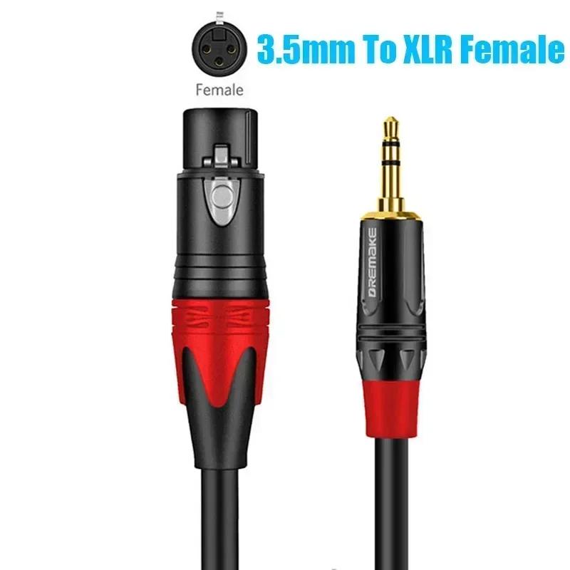 XLR macho para cabo de áudio XLR, 3 pinos para 3,5mm, desequilibrado, microfone, computador, SLR, câmera, gravação, cabo Canon - Image 1