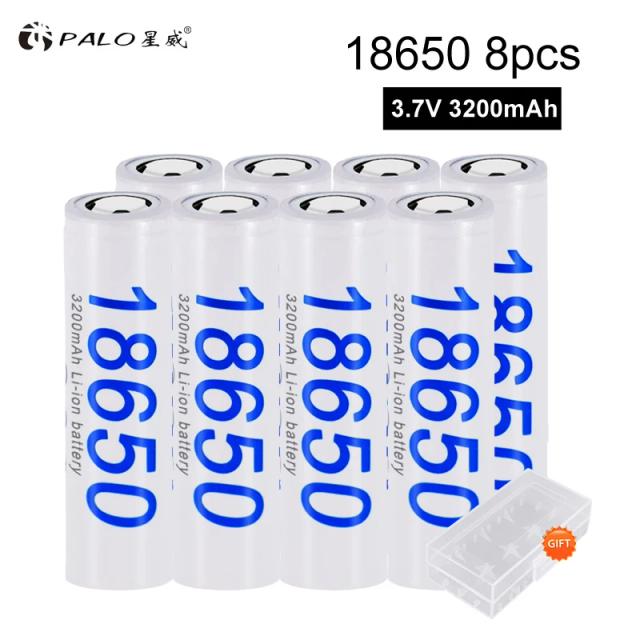 PALO Bateria 18650 Recarregável 3200mAh 3.7V 32A