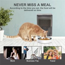 Alimentador automático para animais de estimação, controle por aplicativo, temporização, 4l, tigelas eletrônicas para animais de estimação, dispensador de comida para cães, botão de alimentação, gatos, alimentador para animais de estimação, wi-fi - Image 6