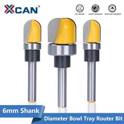 Xcan madeira roteador bit 6mm shank 3/4-1/2 diâmetro tigela bandeja roteador bit nariz redondo fresa para ferramenta de corte de madeira - Image 1