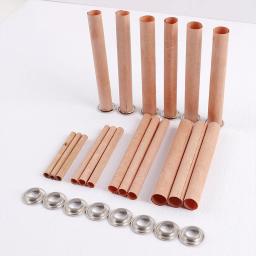 Conjunto De Pavios De Vela De Madeira, Tubo Redondo, Natural Sem Fumaça, Núcleo De Vela De Madeira, Cilíndrico Com Base, DIY Candle Making, Artesanato, 10 Pcs - Image 1