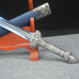 Longquan Dragon Tiger Sword, Cidade Demônio, Mão Forjada, Aço Inoxidável, Arma de Defesa Fria, 1 Pc - Image 4