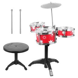 Instrumento de Percussão para Crianças, Jazz Drum Set, 3 Tambores, Brinquedo Educativo, Iniciantes, Montessori, Presente de Aniversário - Image 5