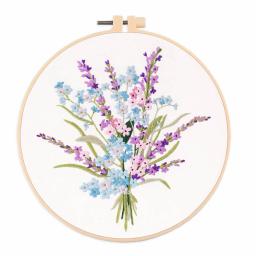 Kit Flor Bordado para Iniciantes e Adultos, Ponto Cruz Kits, Padrões e Instruções, Aros - Image 4