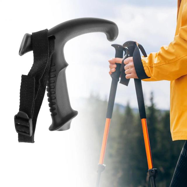 Punho Ergonômico para Trekking e Caminhadas: Bengala com Abertura Prática para Mochilas e Escalada