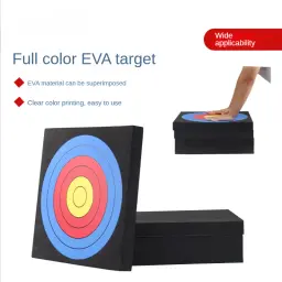 50*50cm ao ar livre esportes de caça tiro com arco acessórios eva espuma alvo com papel alvo tiro com arco alvo papel bullseye - Image 2