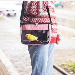 Portátil pequeno animal de estimação parrot transportadora pássaro viagem gaiola porquinho da índia saco hamster rato esquilo açúcar planador coelho para animais de pouco peso - Image 6