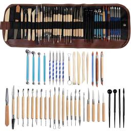 DIY Cerâmica Escultura Clay, Polymer Tool Set, Iniciante's Multi-Ferramentas, Artesanato Escultura, Cerâmica Modelagem, Carving Kit de Cera, 43pcs - Image 1