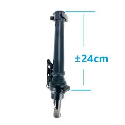 Folding telescópico ajustável Stem, E-bike, bicicleta elétrica, seção dupla, peças de reparo, 22,2 milímetros, 25,4 milímetros, direito - Image 2