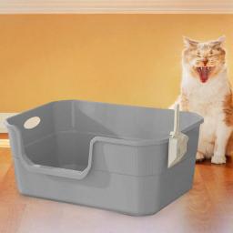 Abra a Caixa De Lixo Do Animal De Estimação, banheiro Do Gato À Prova De Respingos, pequenos Gatos Médios Grandes - Image 2