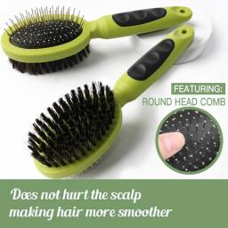 Pin and Bristle Pet Brush, Pente para desembaraçar, Dematting, Escova para remover a sujeira, Cabelo solto, Gato - Image 3