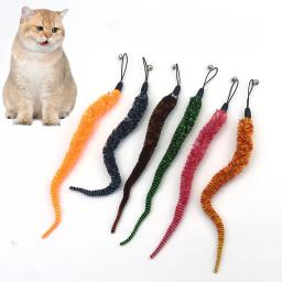 Acessórios interativos do brinquedo do gato com substituição do sino, brinquedos do treinamento do gatinho, verme, produtos para animais de estimação para gatos - Image 1