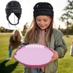 Capacete de rugby com alça ajustável, protetor de cabeça resistente a impactos, capacete protetor para crianças e jovens, futebol e esqui - Image 3