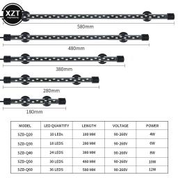 Nova luz do aquário led à prova dwaterproof água tanque de peixes luz subaquática lâmpada de peixes aquários decoração planta de iluminação crescer lâmpada 18-58cm 220-240v - Image 2