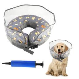 Escudo de guarda de coleira de cão, Leve, Anti lambendo, Pet após a cirurgia, Cone inflável confortável, Cone inflável - Image 2