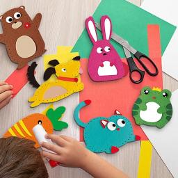 Kits de costura infantis para iniciantes, 6 atividades fáceis, bonecas de pelúcia, artes e ofícios, atividades de feltro, arte e artesanato iniciantes - Image 1