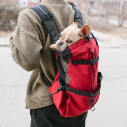 Saco portátil respirável do portador do animal de estimação, Mochila de viagem ao ar livre, Sacos de cachorro para gatos - Image 5
