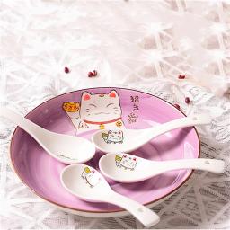 Colher de sopa de cerâmica, 14cm, branca, japonesa, osso de gato, china, utensílios de cozinha, restaurante, louças - Image 2