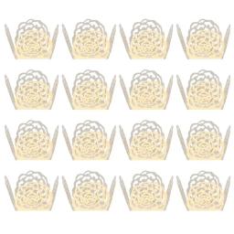 100 pçs oco rosa guarnição chocolate doces copos envoltórios para embalagem titular rosa festa de casamento sobremesa mesa decoração - Image 4