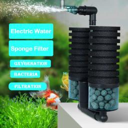 Aquário bioquímica esponja filtro de filtragem de água elétrica tanque de peixes oxigenação bactérias fishbowl supplie carbono meios canist - Image 1