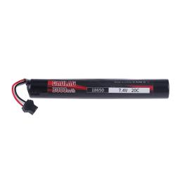 Lipo bateria para pistola de água, 3000mah, 2s, 7.4v, 18650 para akku mini airsoft arma, peças de bateria, tamiya sm conector para pistola de ar - Image 3