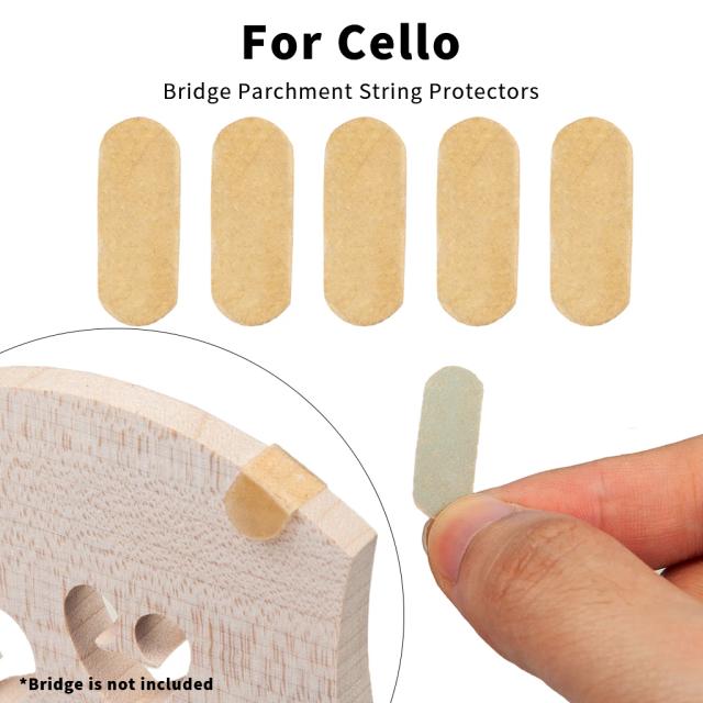 Conjunto Completo de 5 Peças para Violoncelo com Protetores de Cordas e Acessórios Musicais