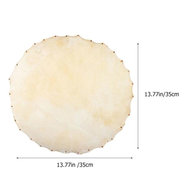 Acessórios de Percussão: Peles de Tambor Africano para Bongo e Substituições - Tamanhos de 30cm e 35cm em Pele de Cabra Bege