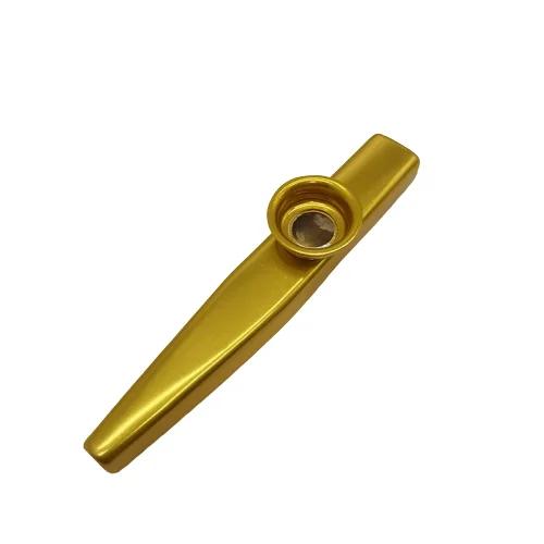 Flauta de Metal Kazoo Leve para Iniciantes - Instrumento Musical Portátil e Atraente para Amantes de Música
