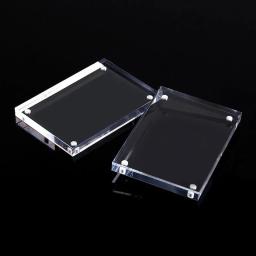 Moldura de foto acrílica magnética, suporte para cartão fotográfico, expositor de pôster, moldura para proteção de escritório, ornamento de mesa 3 + 3mm - Image 4