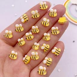 30 pçs glitter resina colorido mini doce cor abelha arte prego flatback strass estatuetas diy casamento scrapbook decoração artesanato sl617 - Image 5