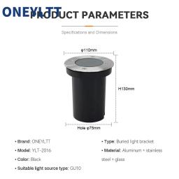 Impermeável ao ar livre recesso Luzes Spot, LED In-Ground Lâmpada, lâmpadas de piso subterrâneo, Enterrado Luzes, 12V, 85-265V, GU10, MR16 - Image 4