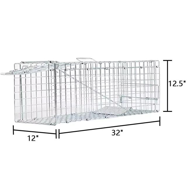 Gaiola Armadilha Dobrável US Live Animal de Alta Resistência para Guaxinim, Gato, Coelho e Rato - 32"