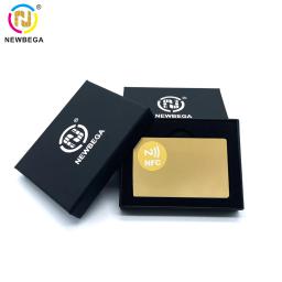 1 peça, cartão nfc de metal 215/216 chip, cartão digital social de negócios inteligentes, 13.56mhz - Image 2