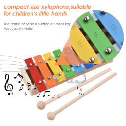 Xilofone Glockenspiel with Wooden Mallets, Tamanho Compacto, 8 Chaves, Percussão, Instrumento Musical, Toy Gift for Kids, Children, Students - Image 1