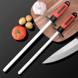 Haste de afiar faca de aço, apontador de cerâmica, sistema de afiação rápida, ferramentas de cozinha profissionais, 10 ", 12" - Image 2