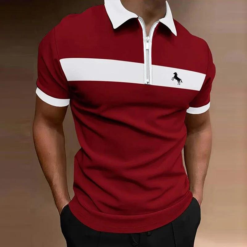 Polo de poliéster com impressão digital 3D masculino, camisa esportiva de manga curta casual, camisa de golfe de secagem rápida, verão, nova - Image 1