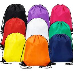 Unisex Polyester Drawstring Bag Esporte Mochila impermeável Bundle Pocket para homens Mulheres Student Rucksack Bag Natação Escola - Image 2