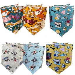 Bandana de algodão para cão e cachorro, 100 pçs/lote, handkerchef, colarinho, acessórios para animais de estimação, grooming produtos, atacado, sp01 - Image 6