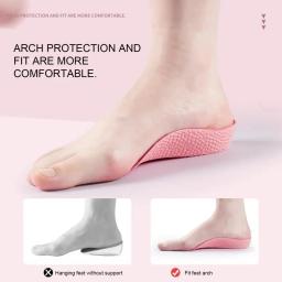 Palmilhas ortopédicas de altura para homens e mulheres, suporte do arco, inserções de elevação, palmilha booster, 2 pares - Image 2