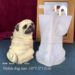 Silicone Moldes de Vários Cães Modelos, Gesso Moldes, Resina Epóxi, Pomerânia, Bulldog, Chihuahua, Cachorro, Animais Presentes, Gesso - Image 6