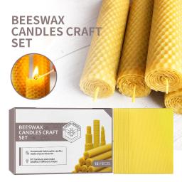 Cera de abelha natural para vela fazendo, DIY vela rolamento Kit, Fundação, artesanato decoração, artesanal, 10pcs - Image 1