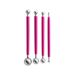 Ferramentas De Modelagem De Escultura Conjunto, Ferramentas De Argila, Pontilhando, Escultura, Dupla Acabamento, Bola De Metal, Decoração De Bolo, 4Pcs - Image 3