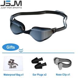 JSJM-óculos de natação profissionais ajustáveis para adultos, óculos de silicone anti-nevoeiro HD para homens e mulheres, óculos de natação, novo estilo - Image 6
