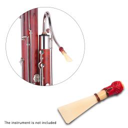1pc/5 pçs bassoon juncos dureza médio com caso woodwind instrumento musical bassoon peças bocal reed peças acessórios - Image 5