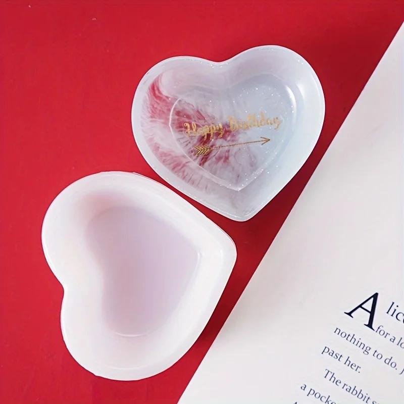 Molde de silicone para tanque de armazenamento de listras de concreto, faça você mesmo, disco em forma de coração, bandeja elíptica, gesso, cimento, resina - Image 1
