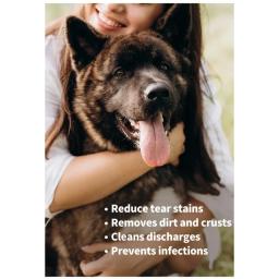 Eye Tear Cleansing Wipes, Pet Produtos De Limpeza, Grooming Acessórios, Gatos e Cães Cuidados, Casa - Image 6