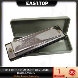EASTTOP-Capas de Harmónica Diatónica, Major C, Aço Inoxidável, Estojo de Harmónica Personalizado, T10-4, 10 Buracos, 20 Tons - Image 1