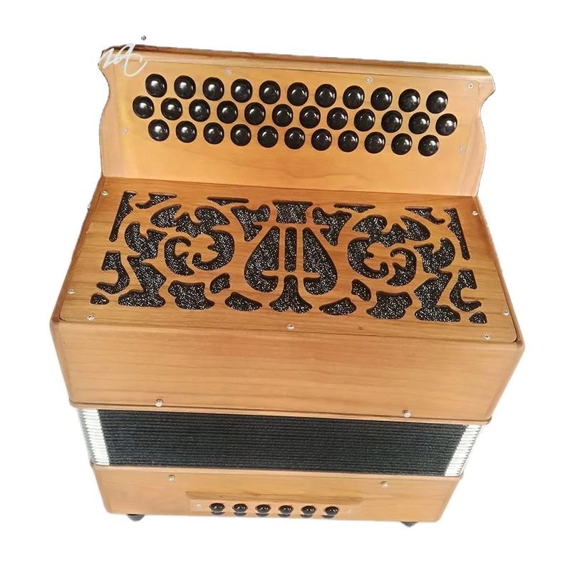 Instrumento acordeão de latão diatônico, estilo clássico Premium, 34K12B, venda quente, 2022 - Image 1