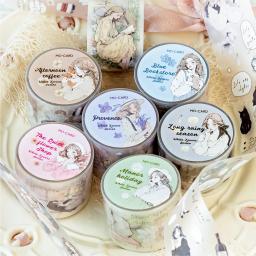 Adesivos de fita Washi para artes e ofícios, fitas florais Washi, fita lavável, fita decorativa para diário, diários DIY - Image 2